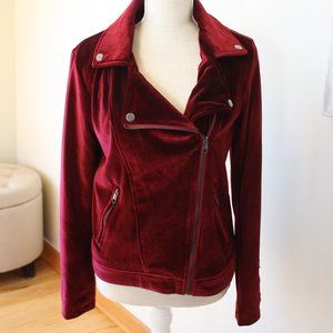 Steve Madden Burgundy Velvet Jacket Size M